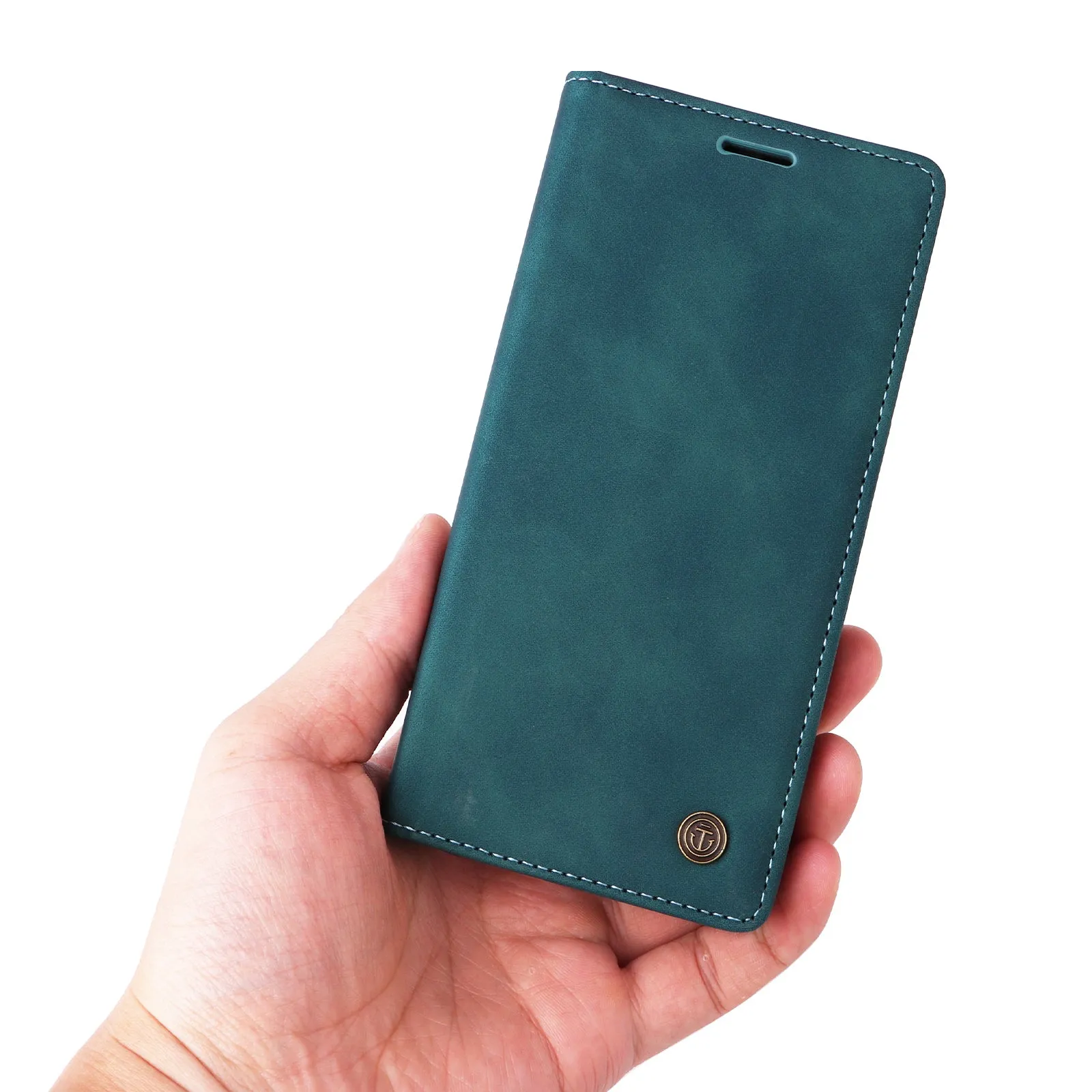 006 Series For iPhone 15 Pro Case PU Leather Phone Cover with Wallet Stand