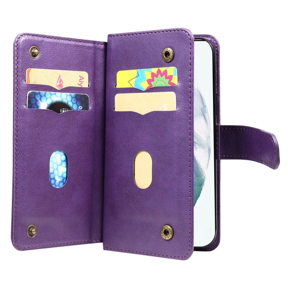 10-slot wallet case for Samsung Galaxy S22 Ultra - Purple