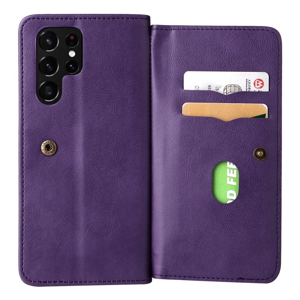 10-slot wallet case for Samsung Galaxy S22 Ultra - Purple