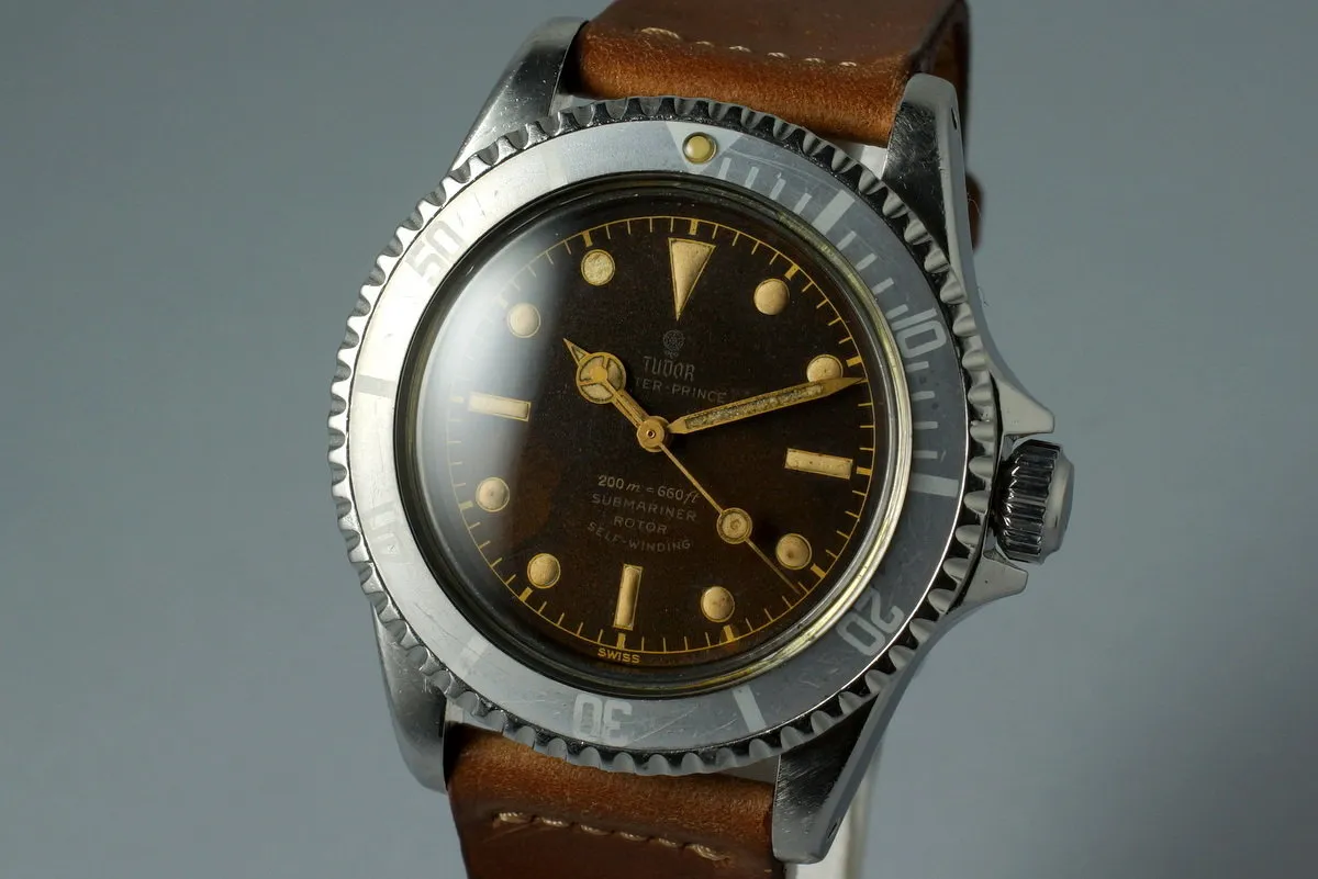 1964 Tudor Submariner 7928 PCG Gilt Chapter Ring Dial BROWN