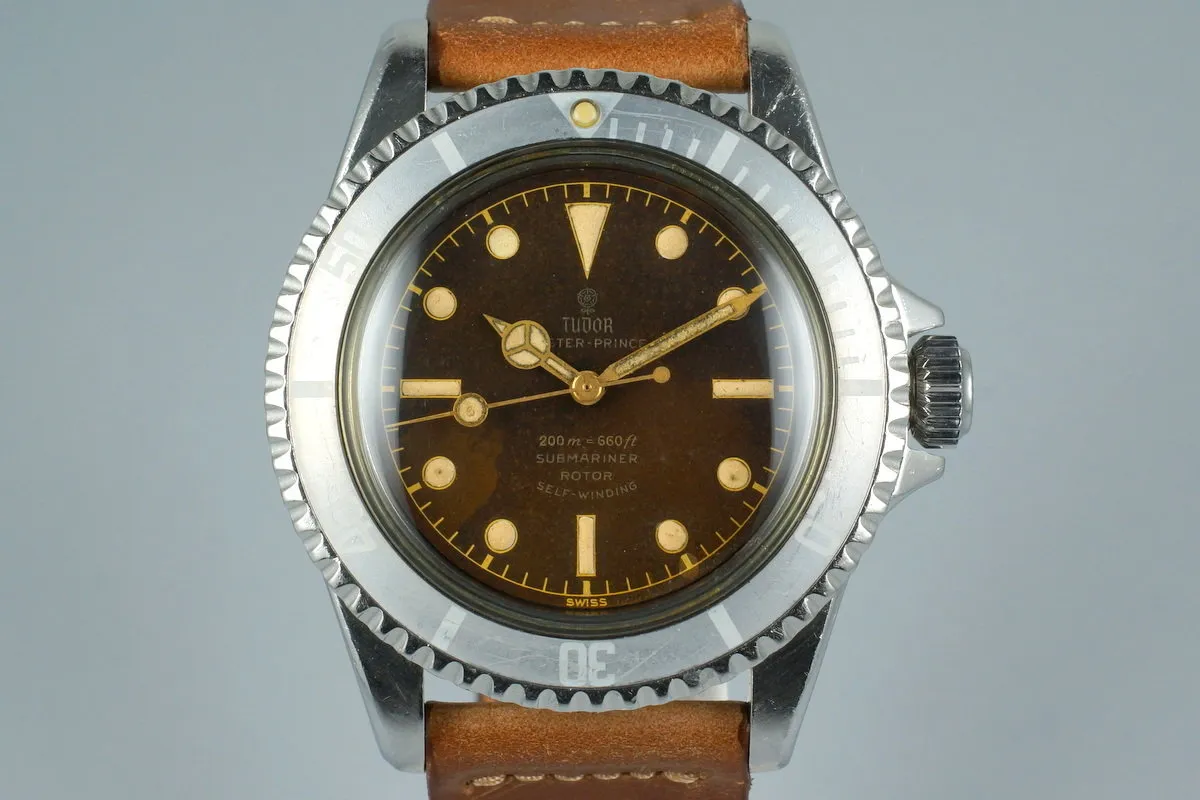 1964 Tudor Submariner 7928 PCG Gilt Chapter Ring Dial BROWN