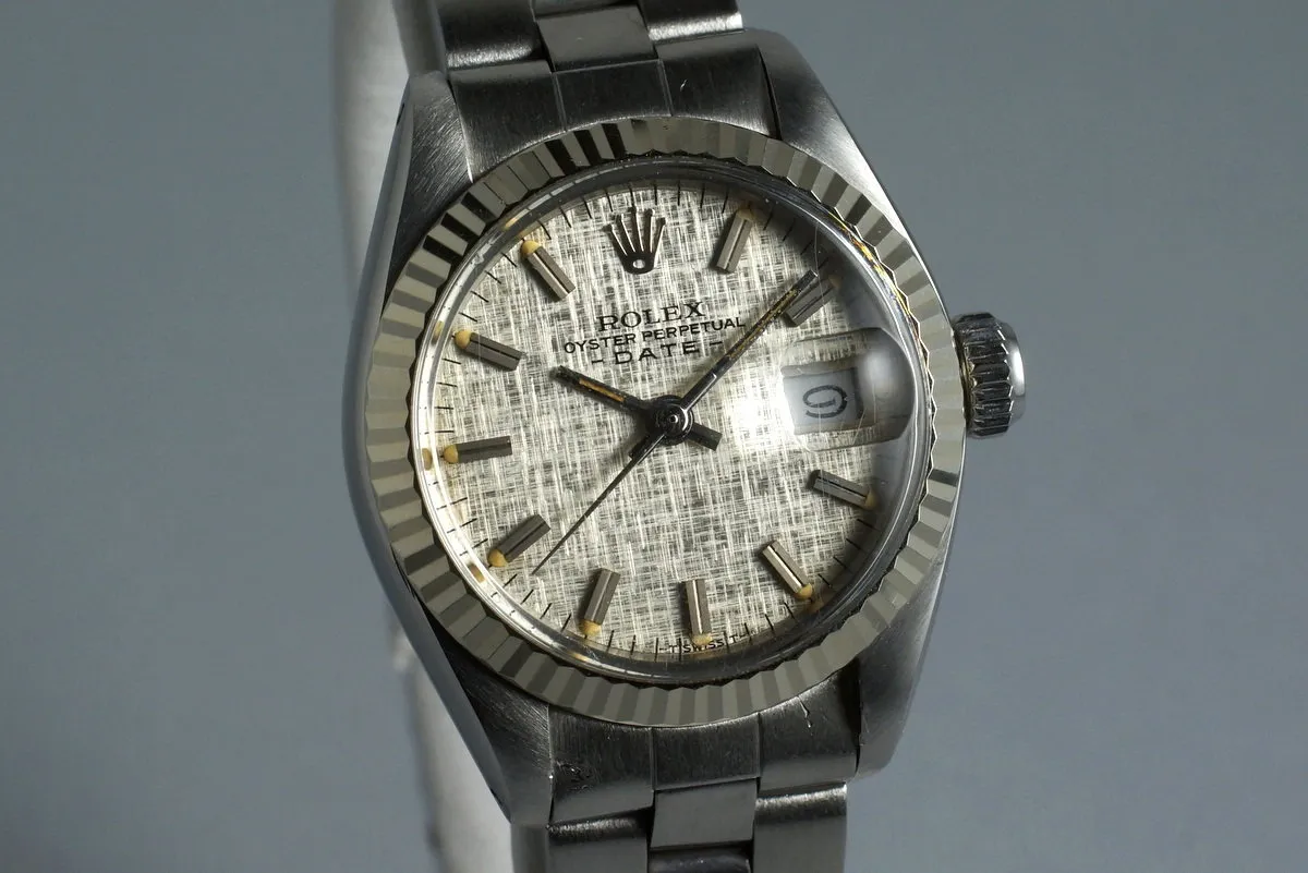 1979 Rolex Ladies Date 6917 Silver Linen Dial