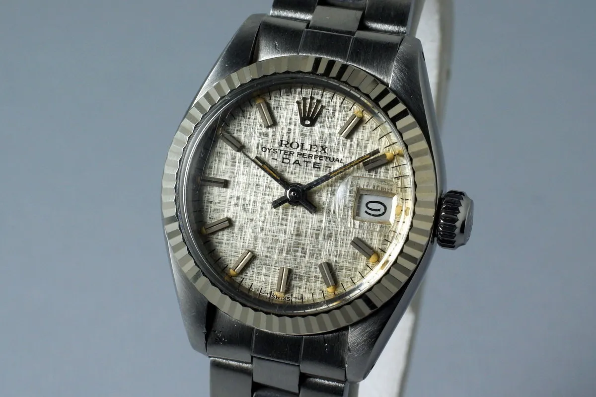 1979 Rolex Ladies Date 6917 Silver Linen Dial