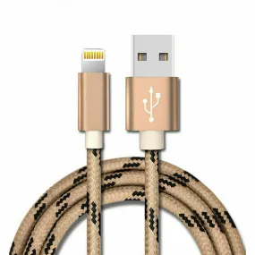 1M Gold Fast Charging Lightning Data Sync Charger Cable Cord For iPhone