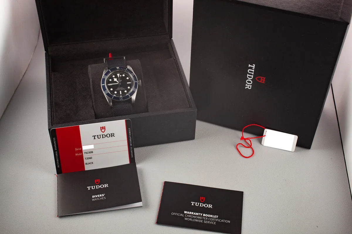 2018 Tudor Black Bay 79238 Blue Bezel with Box and Papers