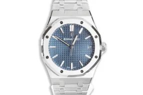 2021 Audemars Piguet 15500ST.00 Royal Oak Blue Dial with Box & Card