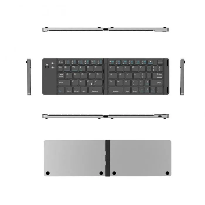 2022 Recargeable Keyboard Portable Universal Wireless Bluetooth-compatible Foldable Folding iPhone iPad Android mini Keyboard