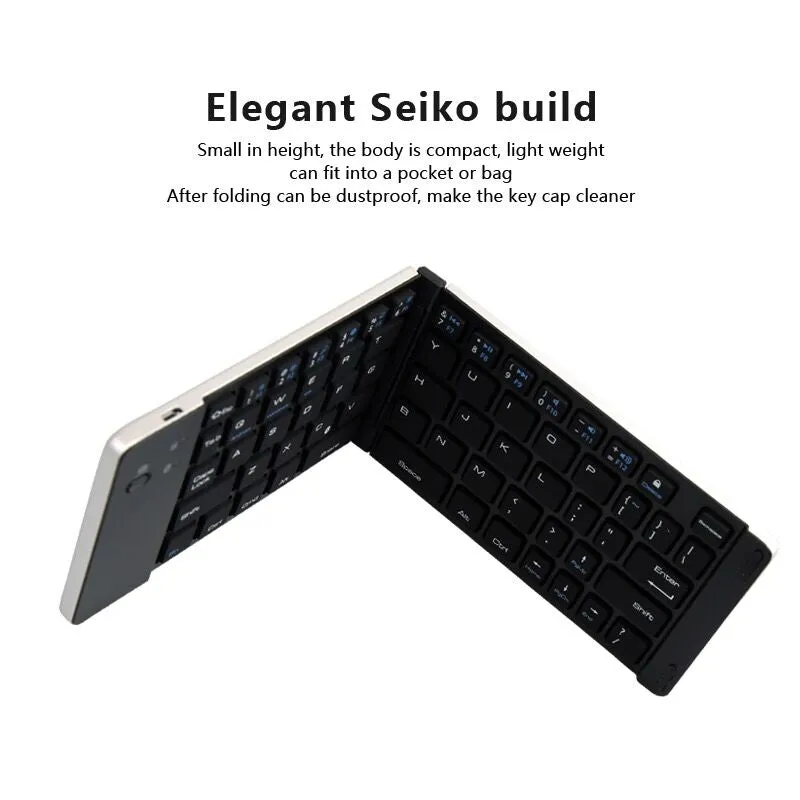 2022 Recargeable Keyboard Portable Universal Wireless Bluetooth-compatible Foldable Folding iPhone iPad Android mini Keyboard