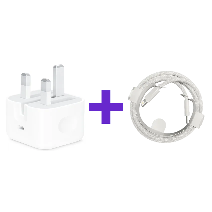 20W USB-C Power Adapter Kit   USB C to Lightning Cable 1M White