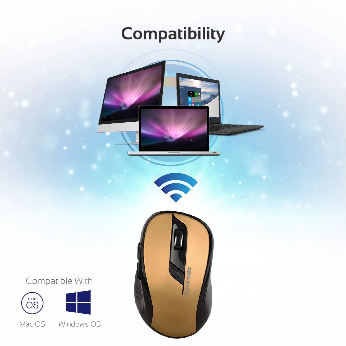 2.4GHz Wireless Ergonomic Optical Mouse