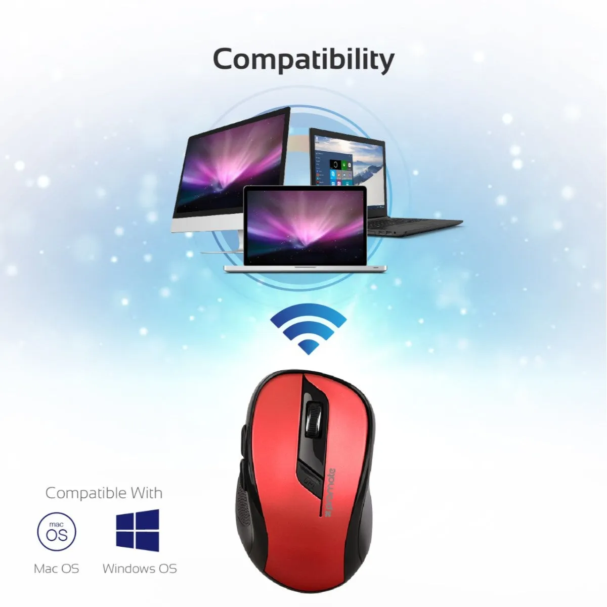 2.4GHz Wireless Ergonomic Optical Mouse