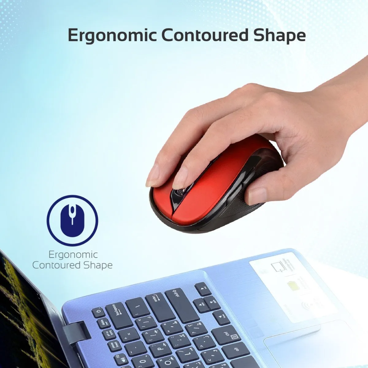 2.4GHz Wireless Ergonomic Optical Mouse