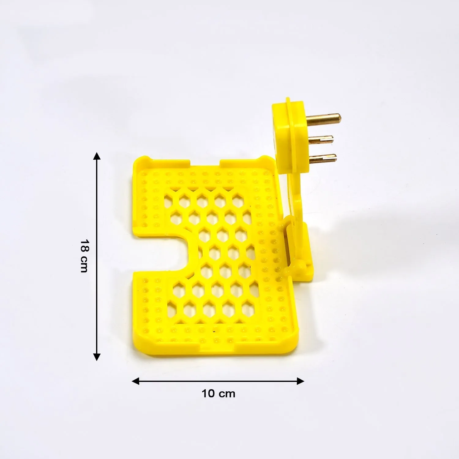 6498 Multi-Purpose Wall Holder Stand for Charging Mobile Just Fit in Socket and Hang (Yellow)