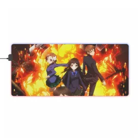 Accel World Kuroyukihime, Haruyuki Arita, Chiyuri Kurashima, Takumu Mayuzumi RGB LED Mouse Pad (Desk Mat)