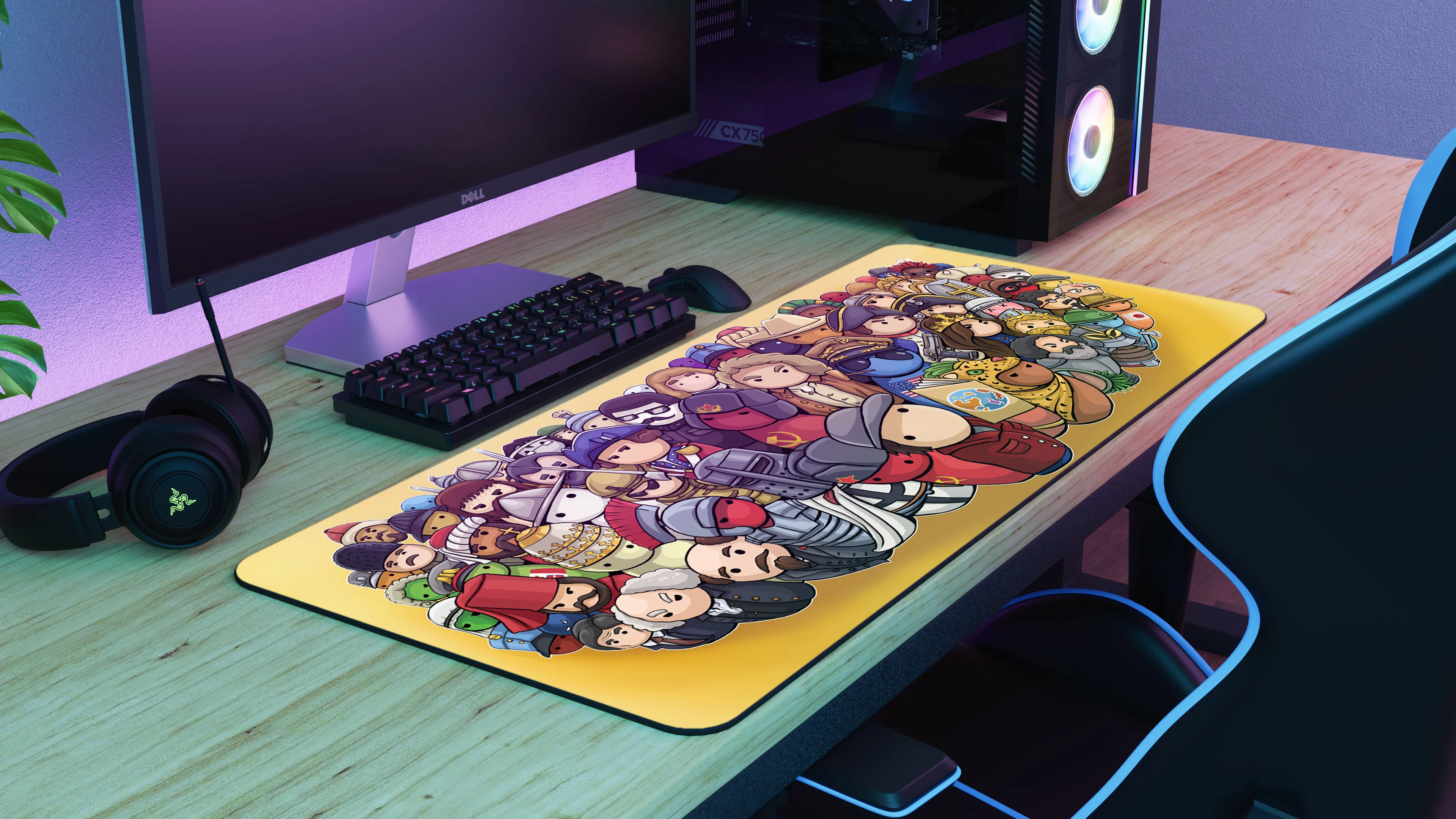 AlternateHistoryHub "The Gang's All Here" Limited Edition Content Creator Collaboration Gaming Deskmat Mouse Pad