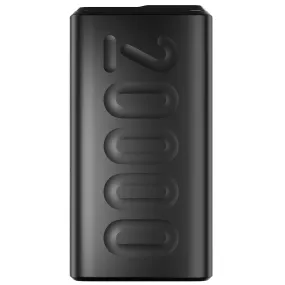 Ambrane 20000mAh Power Bank with 20W Fast Charging, Triple Output, Power Delivery, Type C Input, Made in India, Multi-Layer Protection, Li-Polymer   Type C Cable (Stylo-20k, Black)