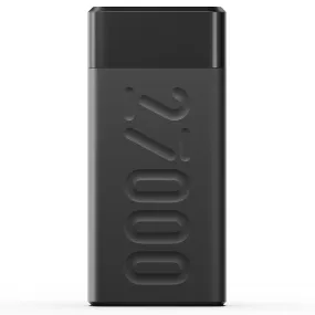 Ambrane 27000mAh Power Bank, 20W Fast Charging, Triple Output, Type C PD (Input & Output), Quick Charge, Li-Polymer, Multi-Layer Protection for iPhone, Smartphones & Other Devices (Stylo Pro, Black)