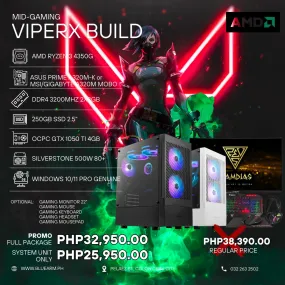 AMD RYZEN 3 4350G   1050TI ViperX Mid Gaming Build