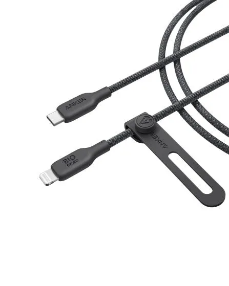 Anker 542 USB-C to Lightning Cable (Bio-Nylon) (1.8m/6ft) -Black A80B6H11