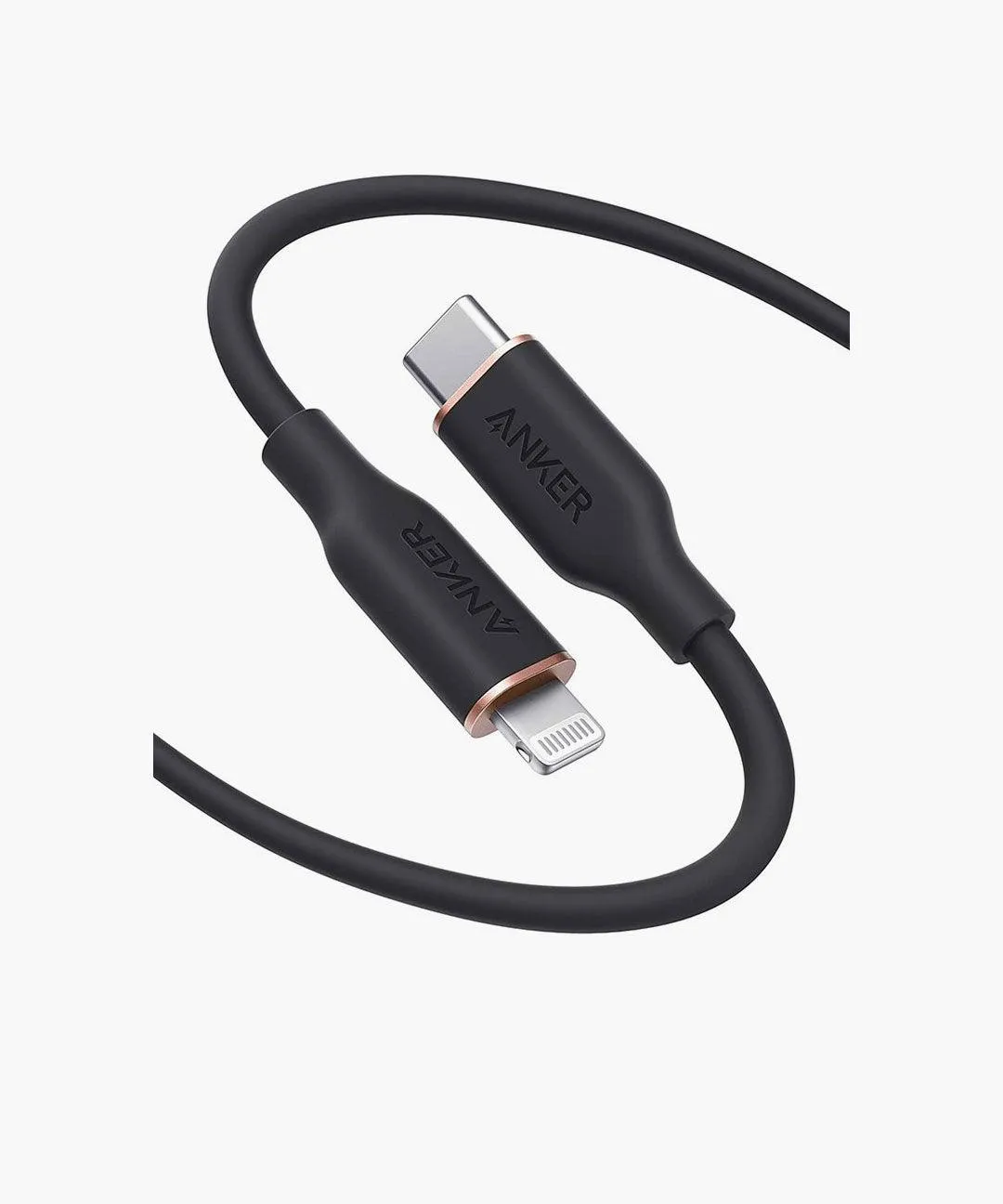 ANKER PowerLine III Flow USB-C to Lightning Cable (6ft|1.8m) | Midnight Black (A8663H11)