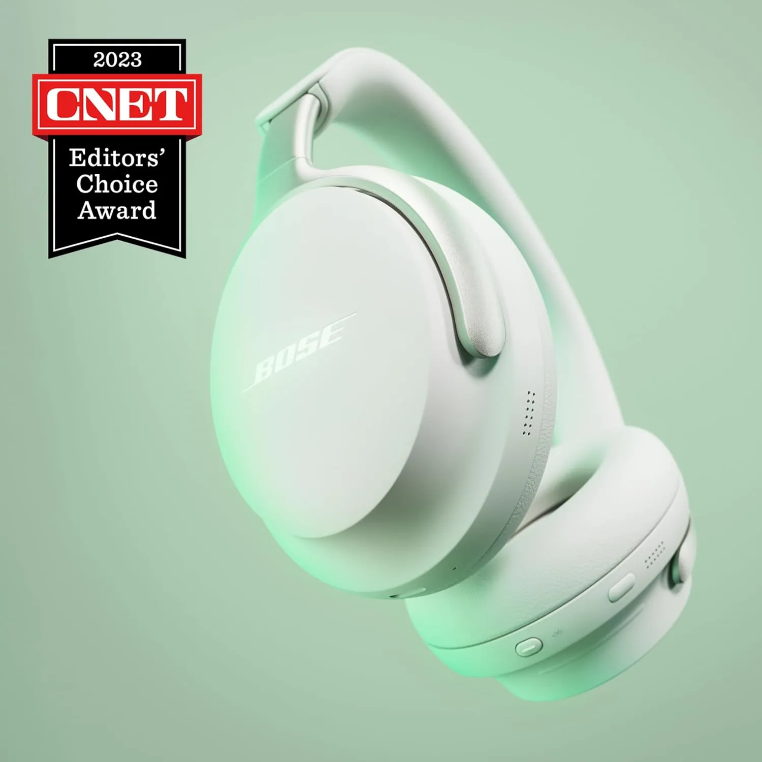 Bose New QuietComfort Ultra Wireless Noise Cancelling Headphones with Spatial Audio, Over-The-Ear Headphones with Mic, Up to 24 Hours of Battery Life, White Smoke 880066-0200