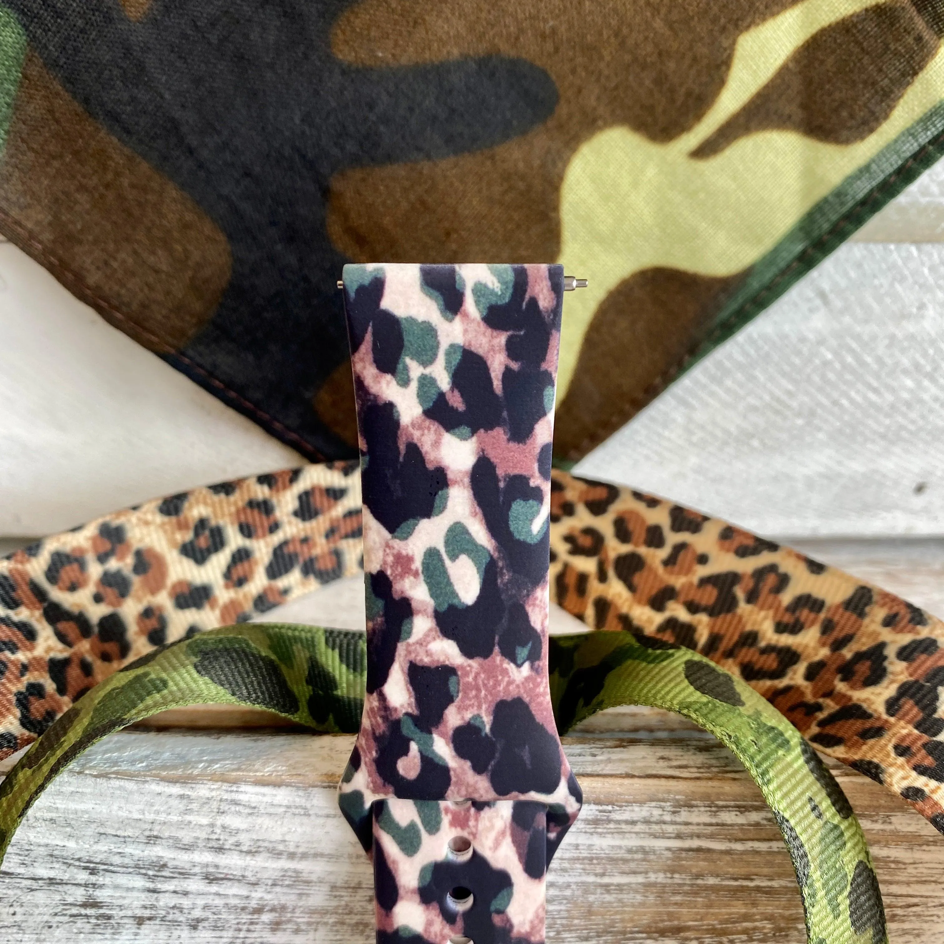 Camo Leopard Print Silicone Band For Samsung Watch