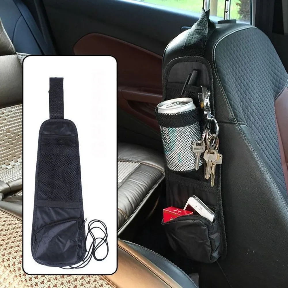 Car Organizer for Back Seat - Vinsani Black Pocket Pouch