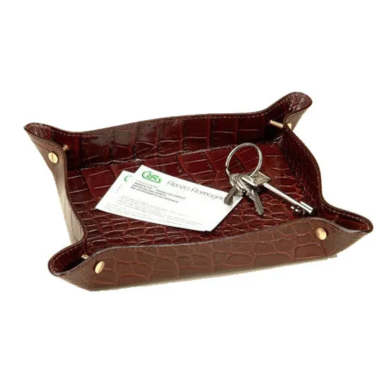 CROCCO LEATHER TRINKET TRAY