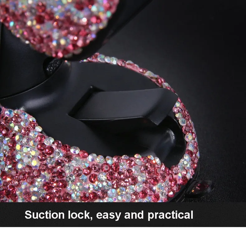 Crystal Rhinestones 360 Degree Car Phone Holder for Car Dashboard Auto Windows and Air Vent