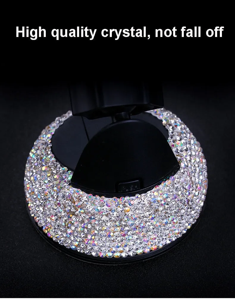 Crystal Rhinestones 360 Degree Car Phone Holder for Car Dashboard Auto Windows and Air Vent