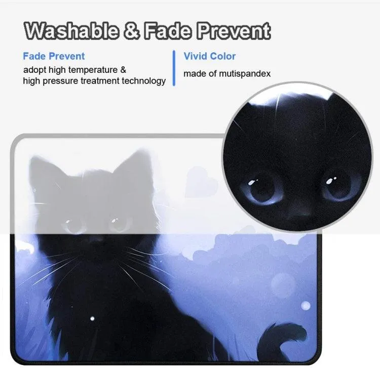 Cute Cat-Themed Non-Slip Gaming Mouse Pad for E-sports