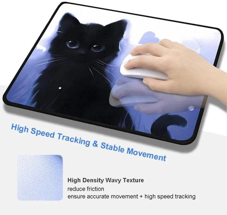 Cute Cat-Themed Non-Slip Gaming Mouse Pad for E-sports