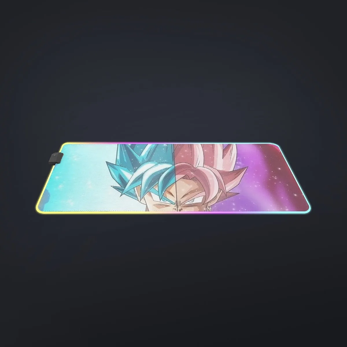 DBZ Goku SSGSS Black Rose Super Saiyan Portraits Dope cool LED Mouse Pad