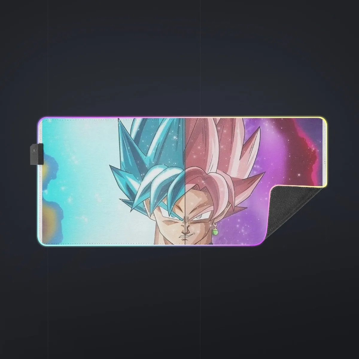 DBZ Goku SSGSS Black Rose Super Saiyan Portraits Dope cool LED Mouse Pad