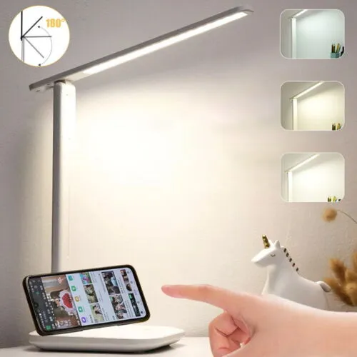 Dimmable Touch LED Desk Lamp, USB, Foldable, Adjustable, ABS