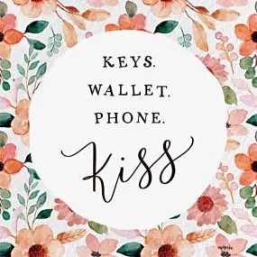 DUST1187 - Keys, Wallet, Phone, Kiss - 12x12