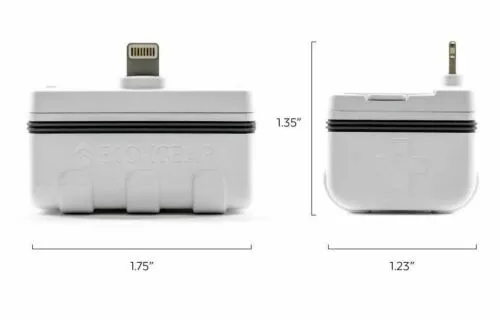 ECOXGEAR EcoBoost Lightning Apple iPhone Phone Charger w/10-Year Battery 2-Pack