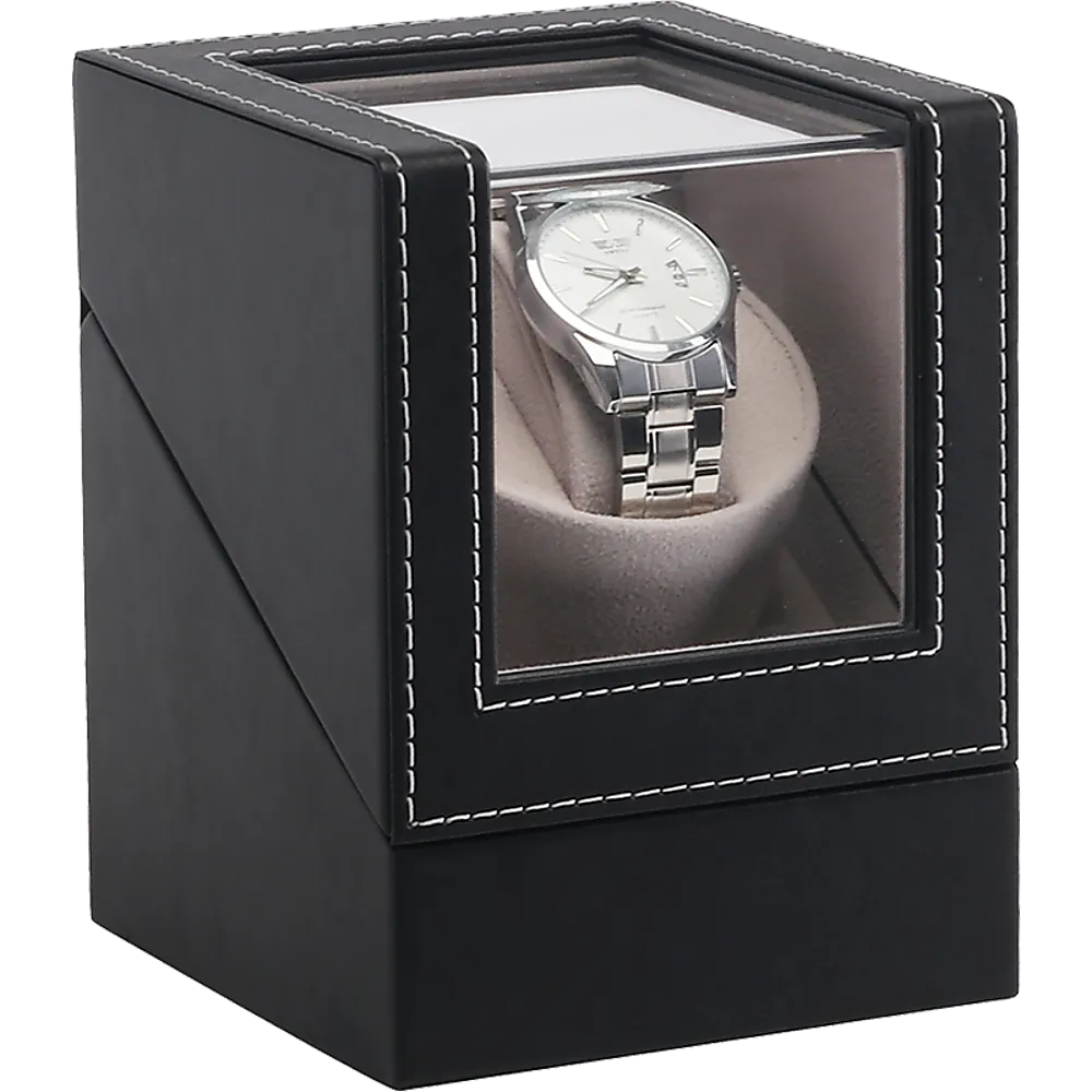 Elegant Automatic Watch Winder PU Leather Display Case