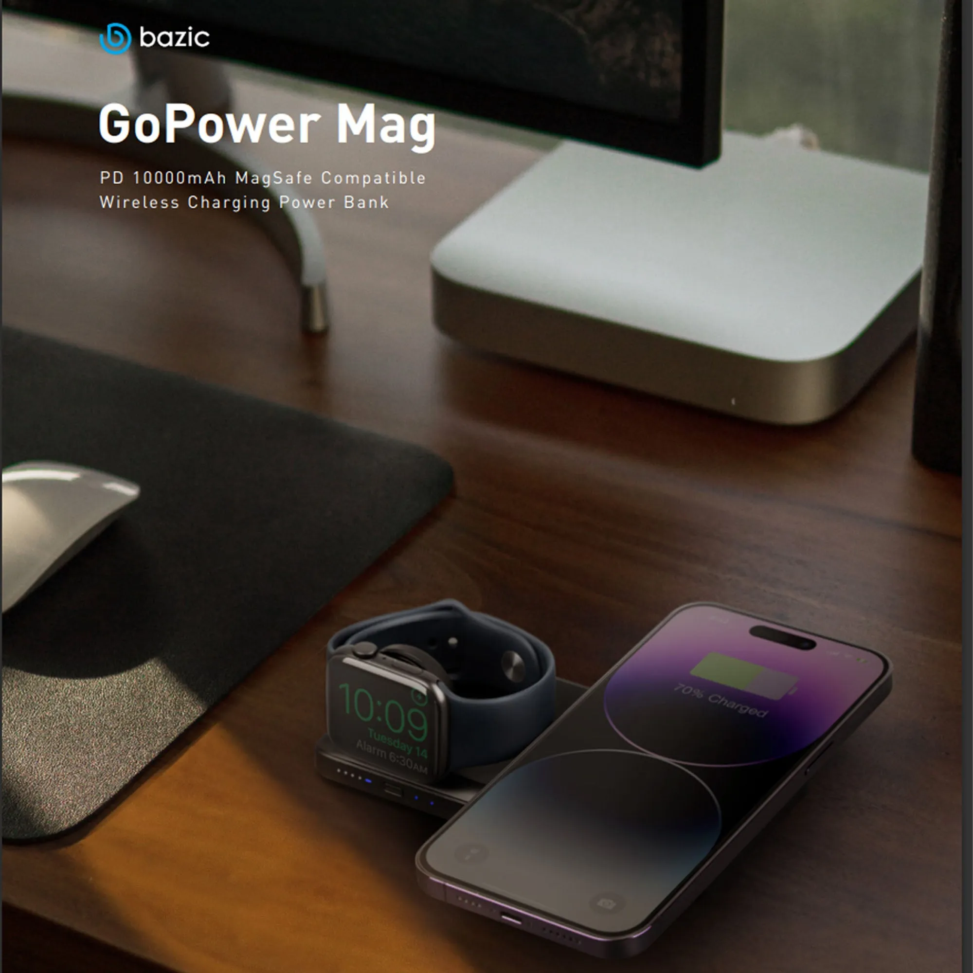 Energea Bazic GoPower Mag ( 4 in 1 ) 10000MAH Magnetic Wireless Charging Power Bank (Barcode: 6957879461590 )