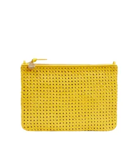 Flat Clutch w/ Tabs- Dandelion Rattan