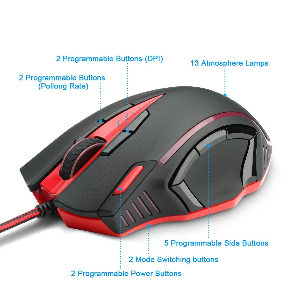 Gaming Mouse PC 16400DPI 15 function buttons  ergonomic design