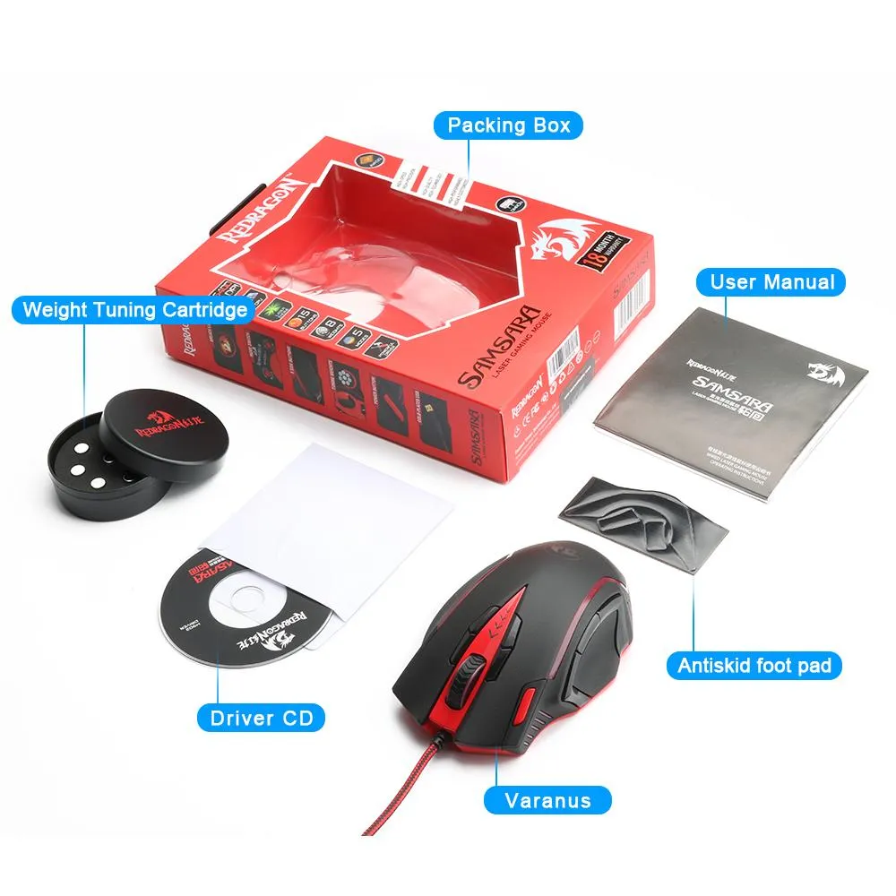 Gaming Mouse PC 16400DPI 15 function buttons  ergonomic design