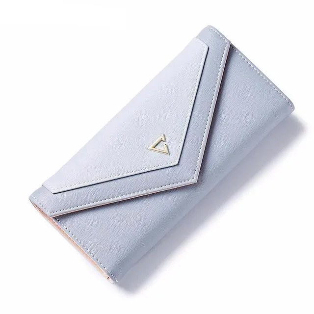 Geometric Envelope PU Leather Clutch Wallet