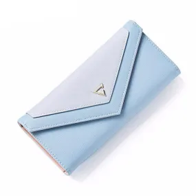 Geometric Envelope PU Leather Clutch Wallet