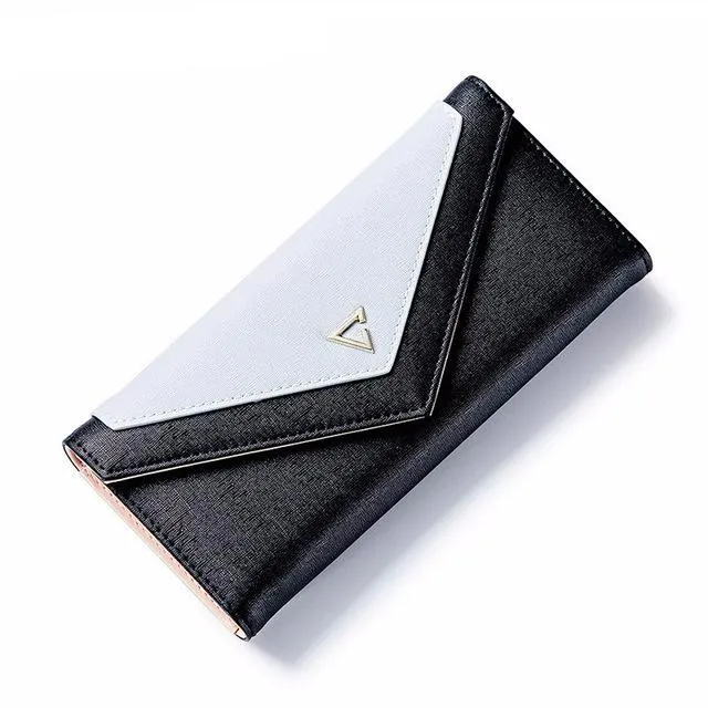 Geometric Envelope PU Leather Clutch Wallet