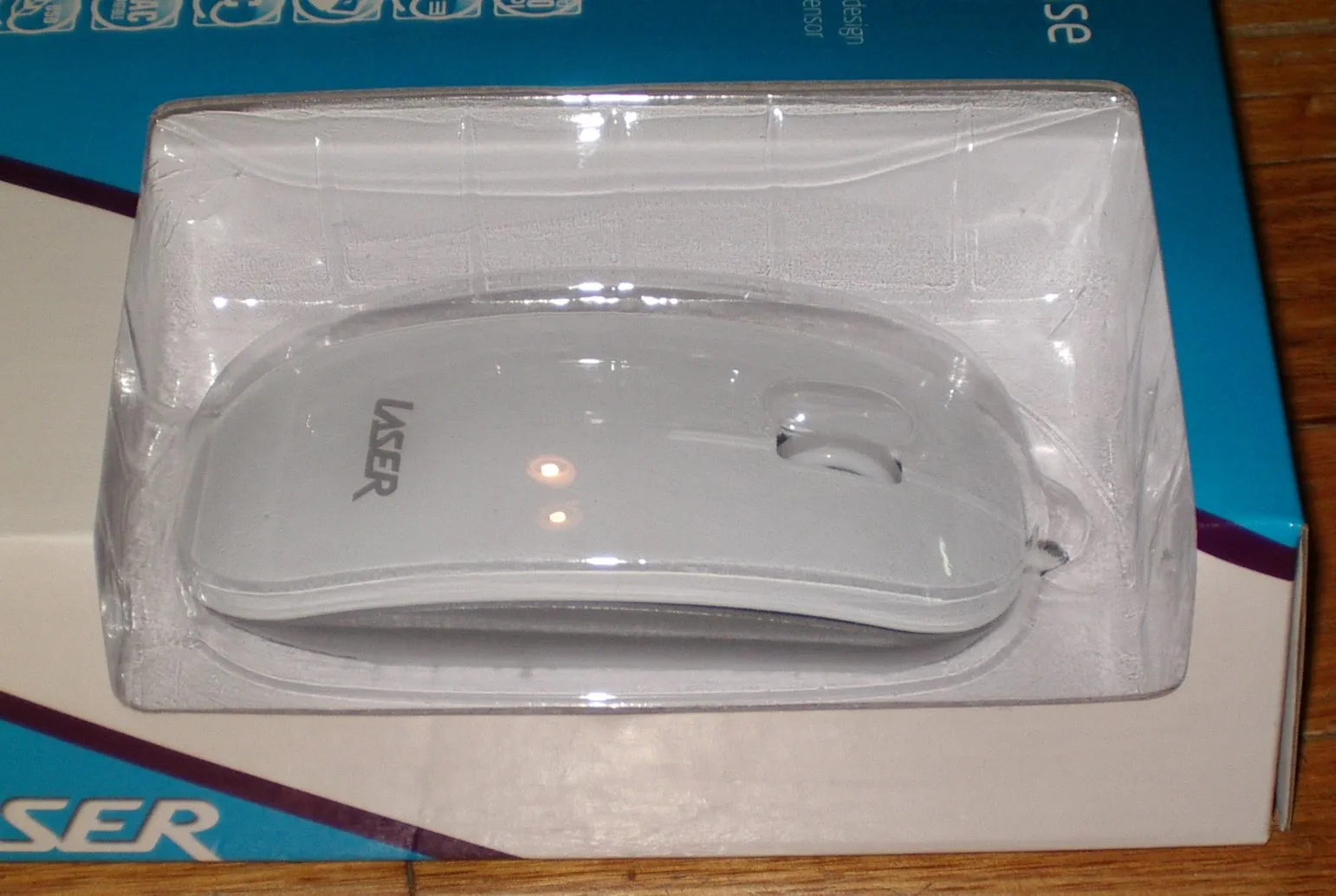 Glide White 3 Button USB Optical Computer Mouse with Scroll - Part # MOU213WH