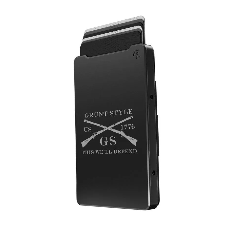 Groove Life® x Grunt Style Leather Gun Metal and Black Wallet