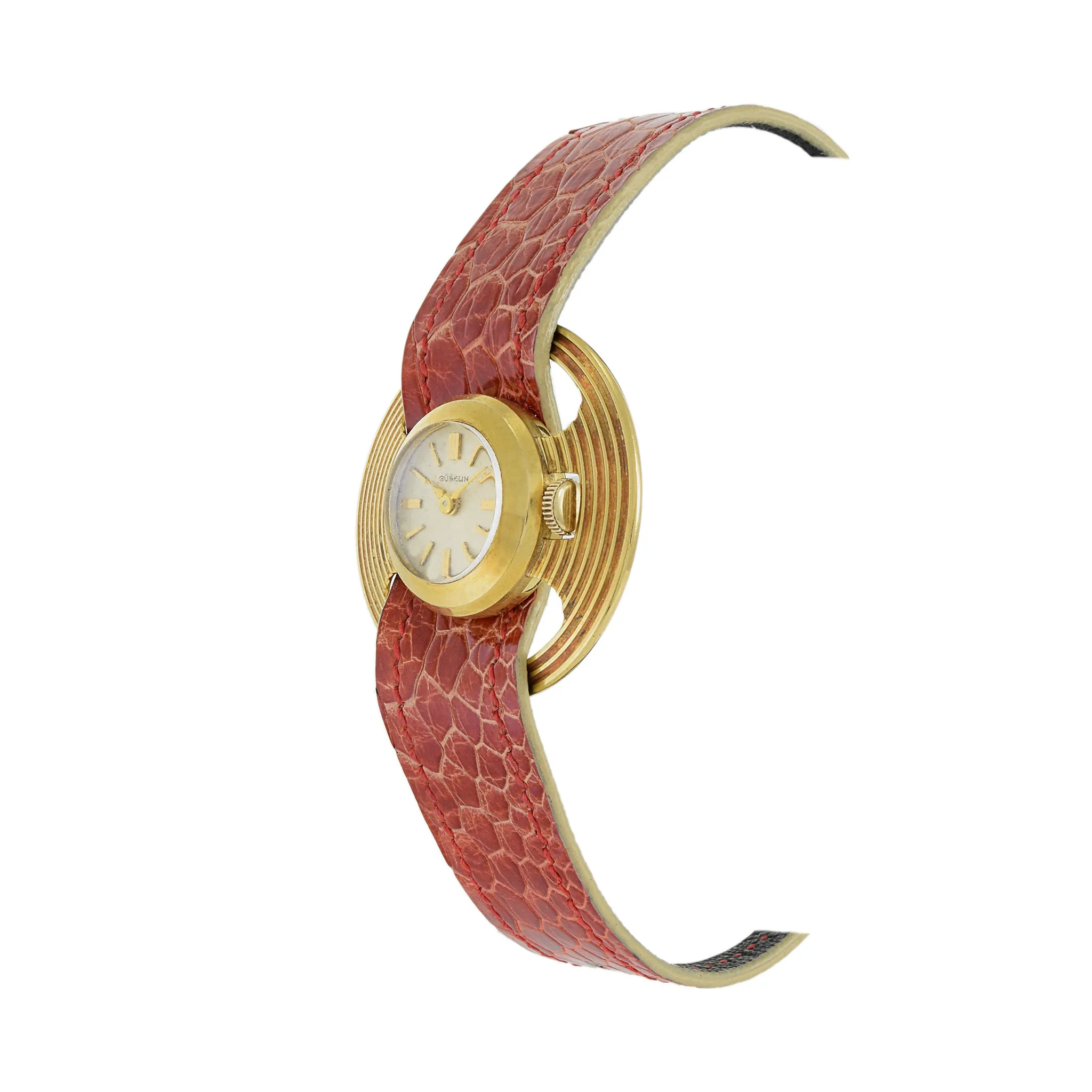 Gubelin 18K Gold "Disc" Watch Manual Wind