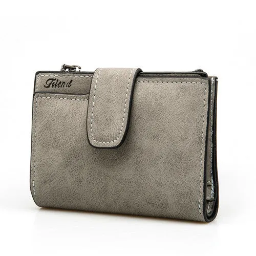 Herald Fashion Lady Letter Zipper Short Clutch Wallet Solid Vintage Matte Women Wallet Fashion Small Female Purse Short Purse