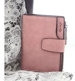 Herald Fashion Lady Letter Zipper Short Clutch Wallet Solid Vintage Matte Women Wallet Fashion Small Female Purse Short Purse